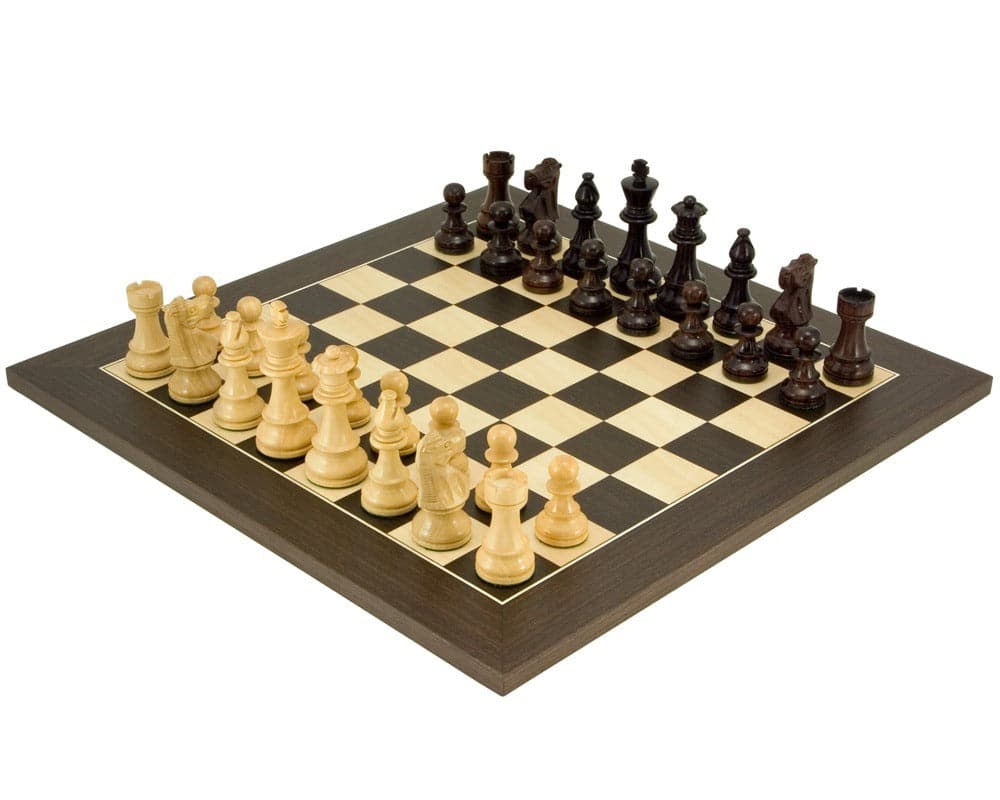 French Knight Rosewood Chess Set
