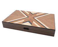 Italfama Folding Wooden Backgammon Set with Protective Bag