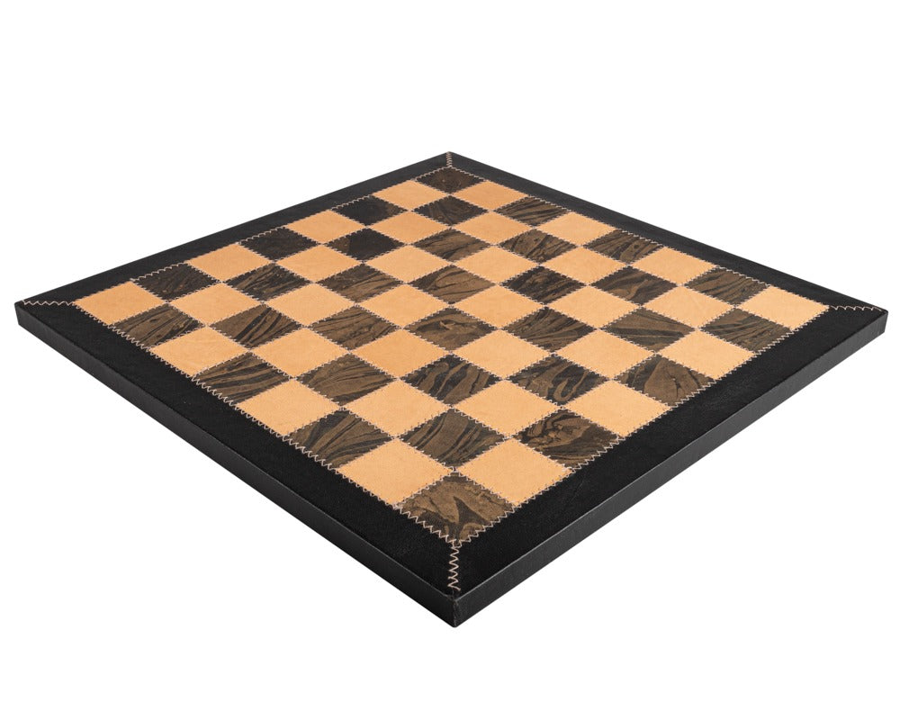16.5 inch Saluzzo Genuine Leather Luxury Chess Board Hand Made in Italy by Italfama