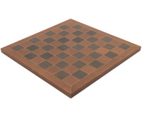 16.5 inch Siena Genuine Leather Chess Board by Italfama in brown and black squares