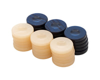 Deluxe Backgammon Stones Blue & Ivory 36mm