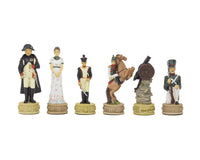 The Napoleon Vs Russians Hand-Painted Themed Chess Pieces by Italfama