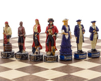 The Pirates Vs Navy Hand-Painted Themed Chess Pieces by Italfama