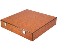 Root Wood Burl Luxury Compartment Chess Piece Case 43cm