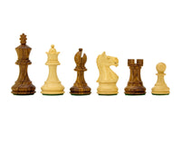 Fierce Knight Sheesham Staunton Chessmen - 7.6cm Including Dark Wood Case