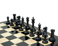 Old English Elite Series Ebony Staunton Chess Pieces on a 23 Inch Chessboard