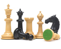 Bath Series Classic Staunton Ebony Chess Pieces - 10.8cm
