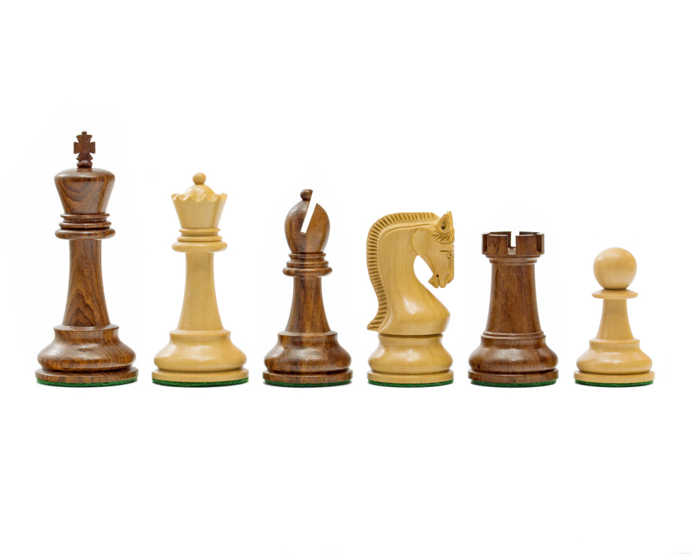 Leningrad Series Acacia Chess Pieces - 10.2cm