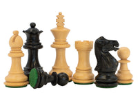 Kingsclere Staunton Ebony Chess Pieces - 6.4cm