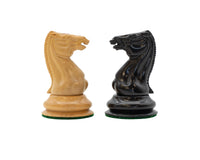 The 1850 London Exact Replica Limited Number Edition Ebony Chess Pieces - 8.9cm Including Case