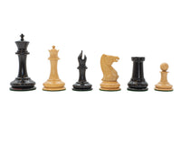 The 1850 London Exact Replica Limited Number Edition Ebony Chess Pieces - 8.9cm Including Case