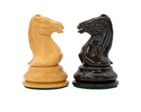 Harrwitz Series Ebonised Chess Pieces - 8.9cm