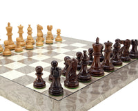 Atlantic Rosewood & Ash Burl Chess Set