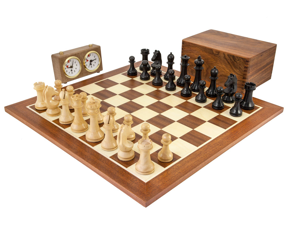 World Chess Championship Chess Set, Clock & Wooden Case