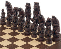 The Berkeley Chess Reynard the Fox Russet and Palisander Grand Chess Set