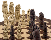 The Berkeley Chess Reynard the Fox Russet and Palisander Grand Chess Set