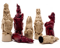 The Berkeley Chess Royal Beasts Black Cardinal Grand Chess Set