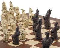 The Berkeley Chess Royal Beasts Russet and Palisander Grand Chess Set