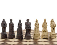 The Berkeley Chess English Russet & Walnut Chess Set