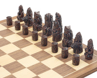 The Berkeley Chess Medieval Russet & Walnut Chess Set