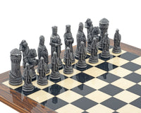 The Berkeley Chess Camelot Metal & Palisander Chess Set