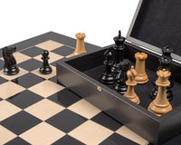 The 1849 Reproduction Staunton Ebony & Black Anegre Luxury Chess Set