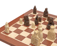 The Regency Isle of Lewis and Mahogany Mid-Sized Chess Set