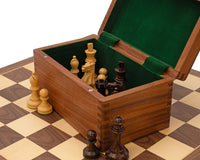Rosewood and Walnut Deluxe Staunton Chess Set