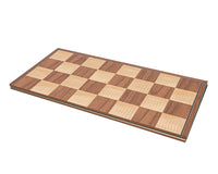 The Conquest Walnut and Black Folding Chess Set