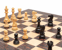 Classic Staunton Tiger Ebony and Black Chess Set
