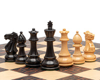 Classic Staunton Tiger Ebony and Black Chess Set