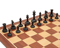 The 1850 London Limited Edition Ebony and Mahogany Deluxe Chess set with Case and Clock