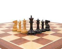 The 1850 London Limited Edition Ebony and Mahogany Deluxe Chess set with Case and Clock