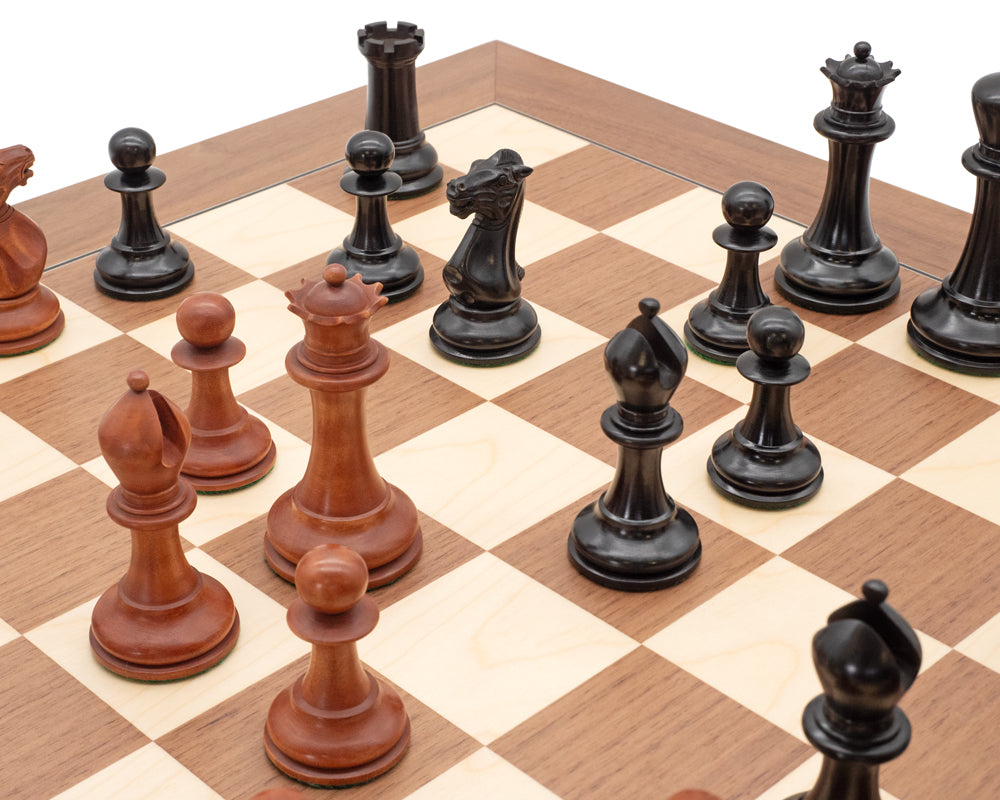 The 1849 Reproduction Ebony and Walnut Luxury Chess Set