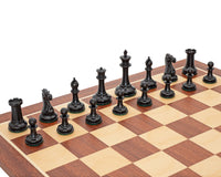 The JJ Cooke Edition Black and Mahogany Chess Set with Case and Clock