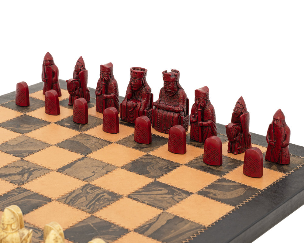 The Isle of Lewis Mid-Size Cardinal Chess Set - Wizard's Edition