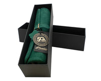 The Manopoulos Suede Roll-Up Travel Backgammon Set - Green